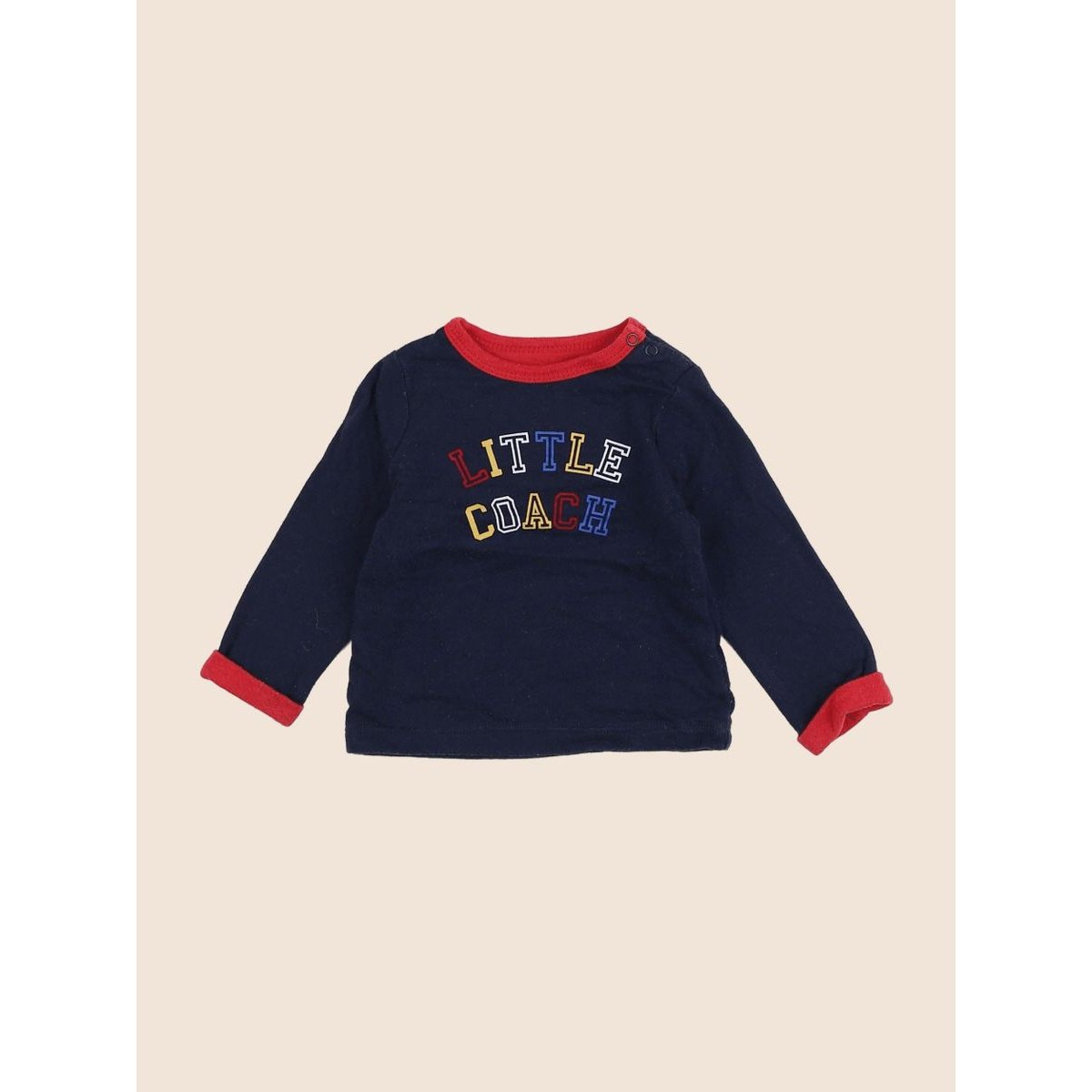 Tee-shirt - Etat satisfaisant bleu, VERTBAUDET