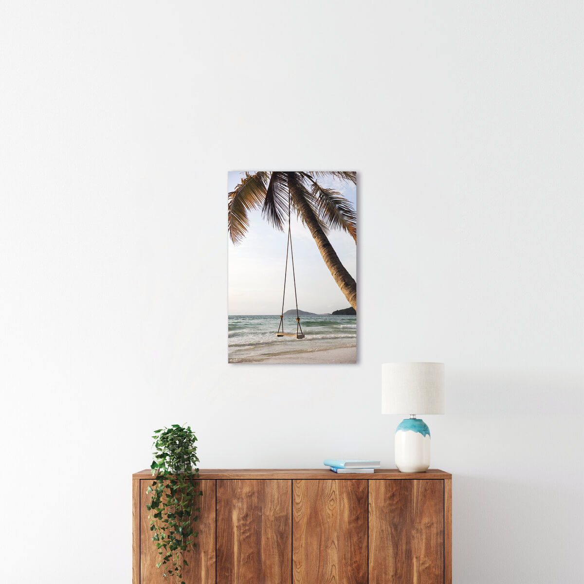 Tableau Mural Balançoire PLAGE tableaux sur toile-marron, CEANOTHE