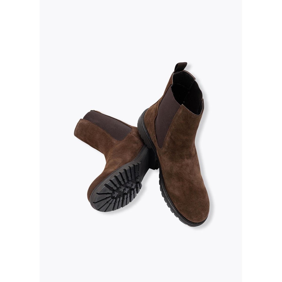 Boots Chelsea en cuir marron, PROMOD
