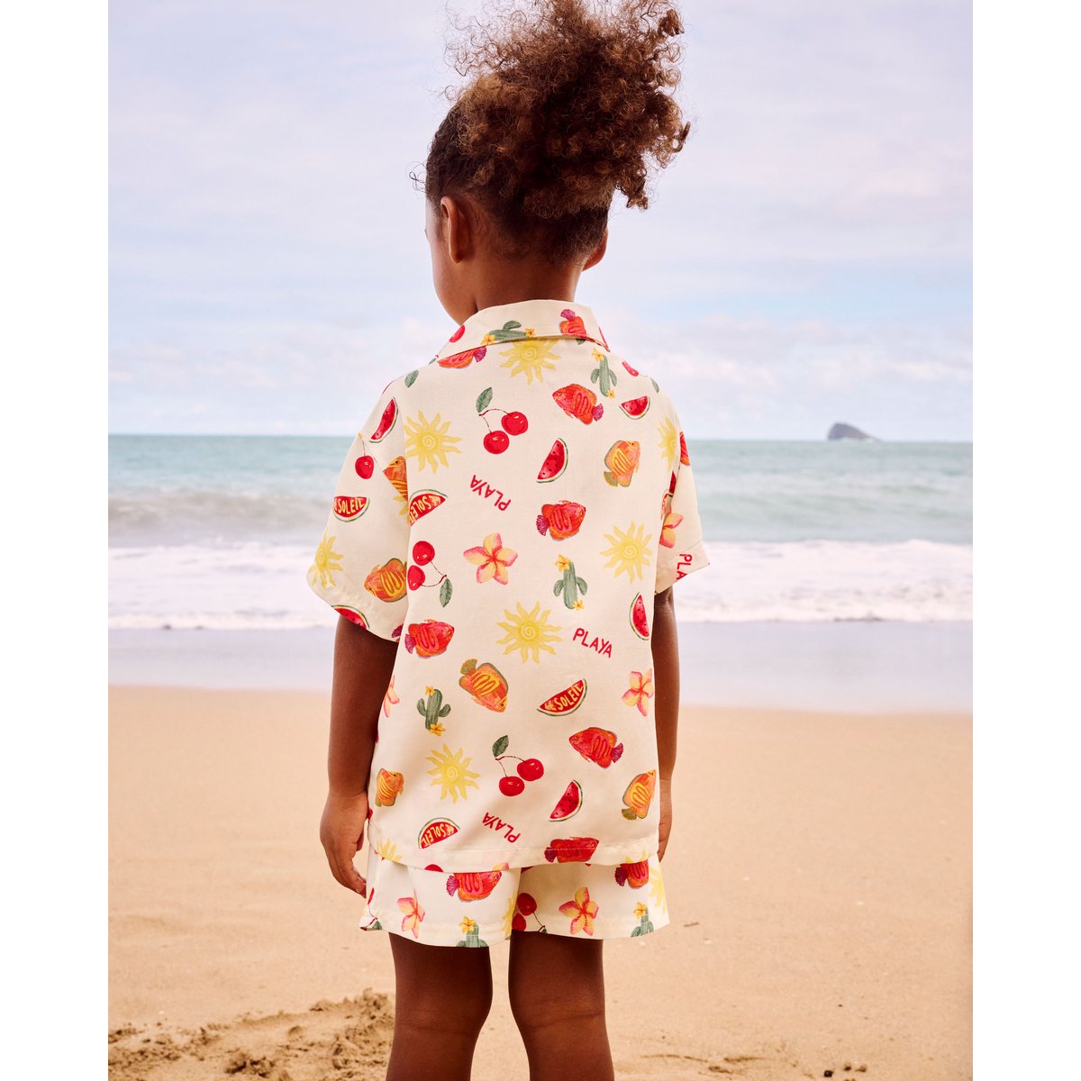 Set chemise à manches courtes et short à imprimé rayures KIDSFLORENIZ blanc, UNDIZ