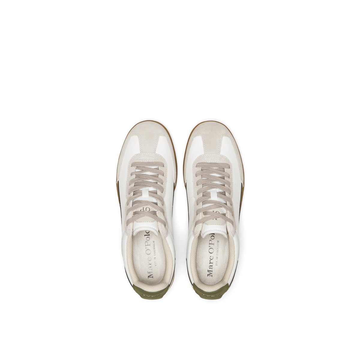 Sneaker modèle Charlie en cuir de vache noble blanc, MARC O'POLO
