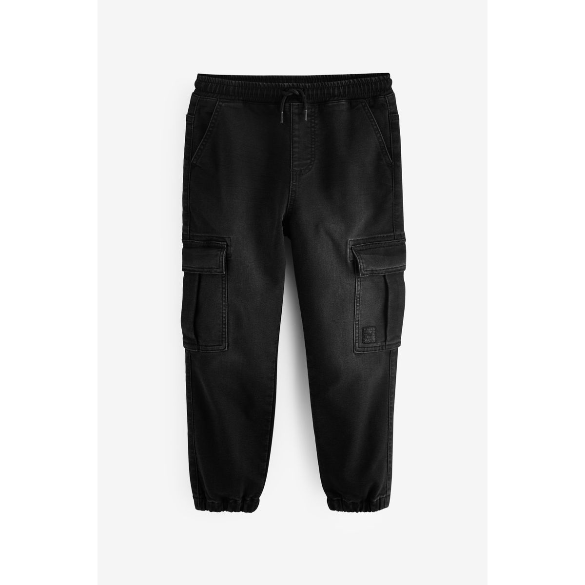 Jean cargo avec taille élastique noir, NEXT