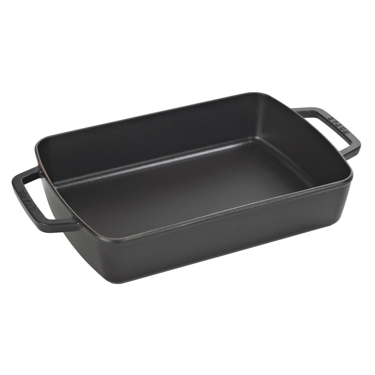 Plat à four rectangulaire, 30 x 20 cm, Noir mat noir mat, STAUB