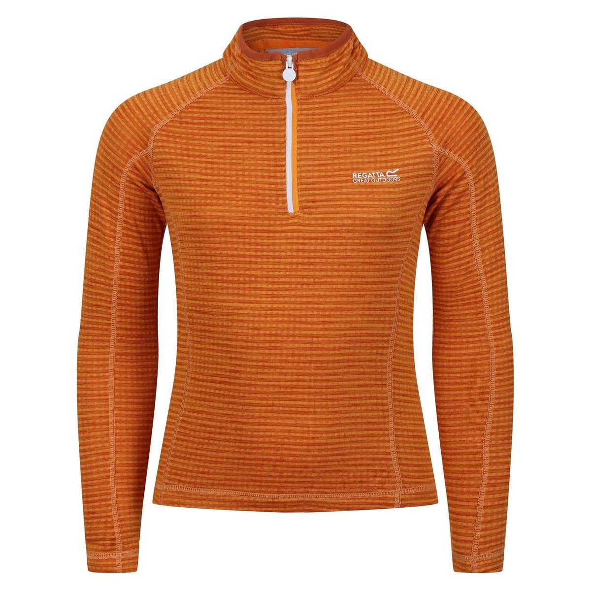 Sweat manches raglan à col montant zippé motif/style à rayures orange à rayures, REGATTA