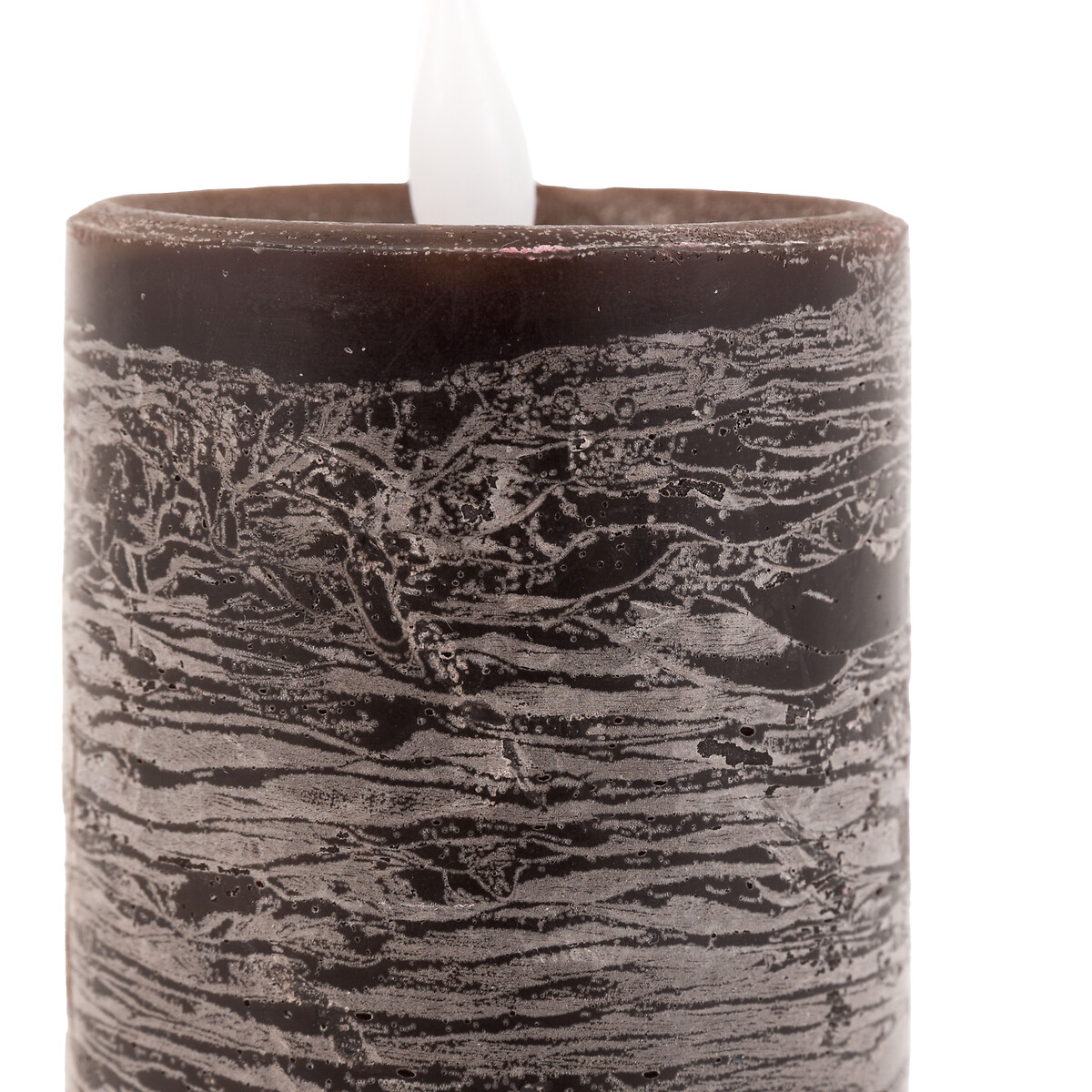 Set of 3 LED 1-Wick Candles in Mocha brown , ÉDITÉ