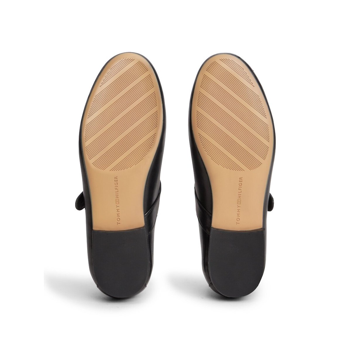 Ballerine basse in pelle nero , TOMMY HILFIGER