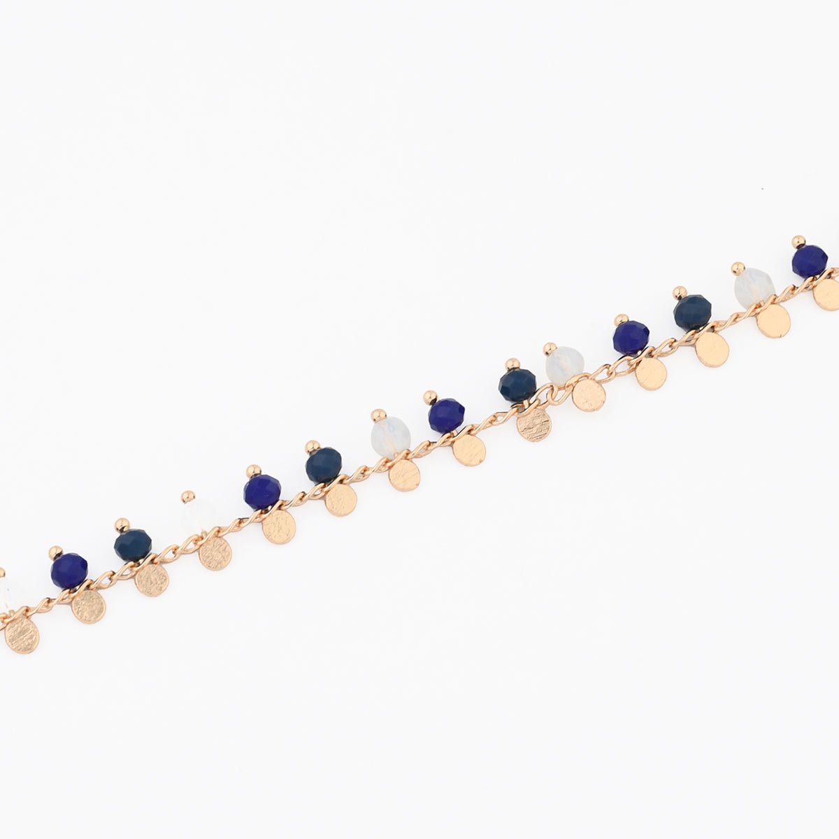 Bracelet perles à facettes bleues bleu, BALABOOSTE