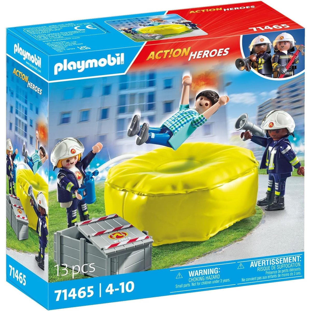 Pompiers avec coussin de sauvetage pompiers avec coussin de sauvetage, PLAYMOBIL