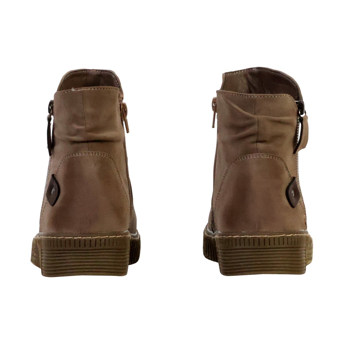 Bottines à Zip taupe, THE DIVINE FACTORY