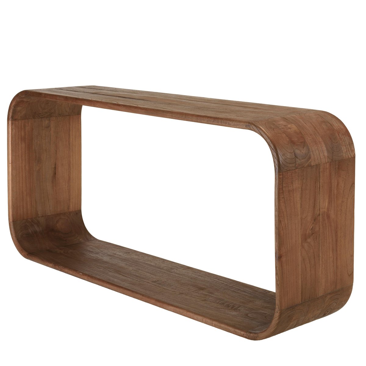 Console design arrondi en bois de mindi ARCUS bois naturel, PIER IMPORT