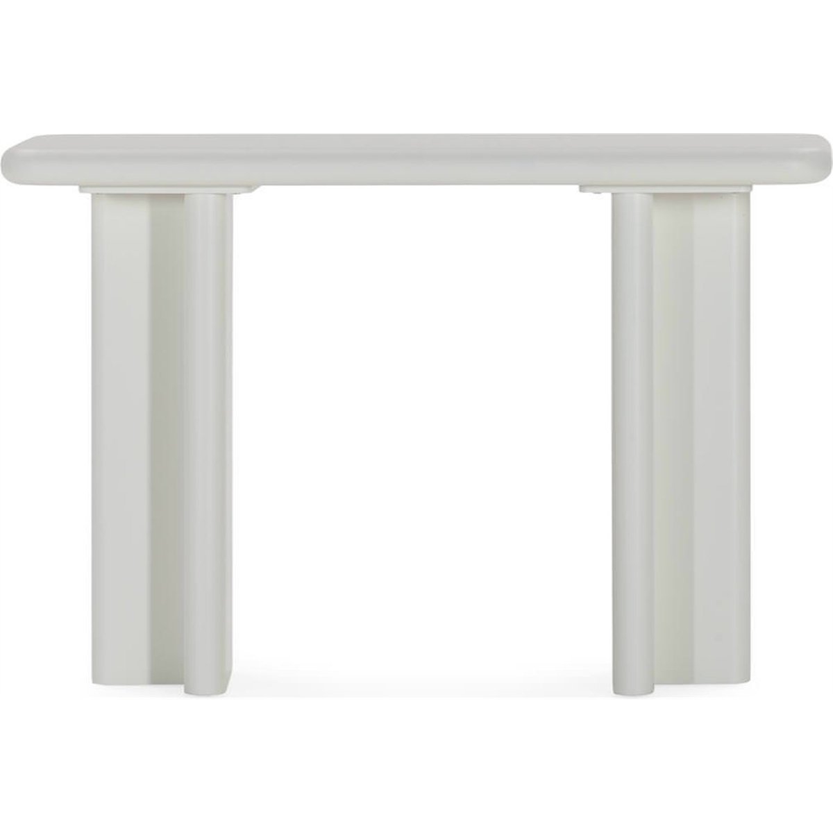 Console contemporaine en bois blanc brillant, RECOLLECTION