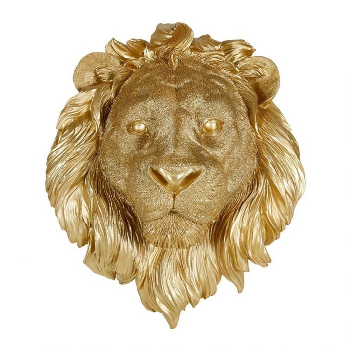 Tête De Lion Résine Doré or, DECORATIE