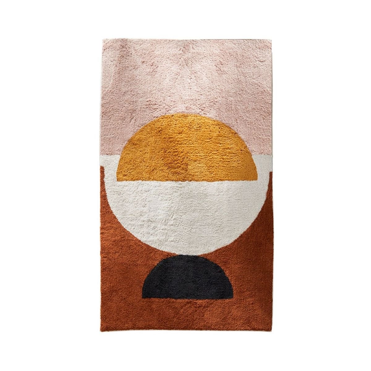 Tapis tufté Graphique Coton RETRO MOOD rouge brique, TODAY