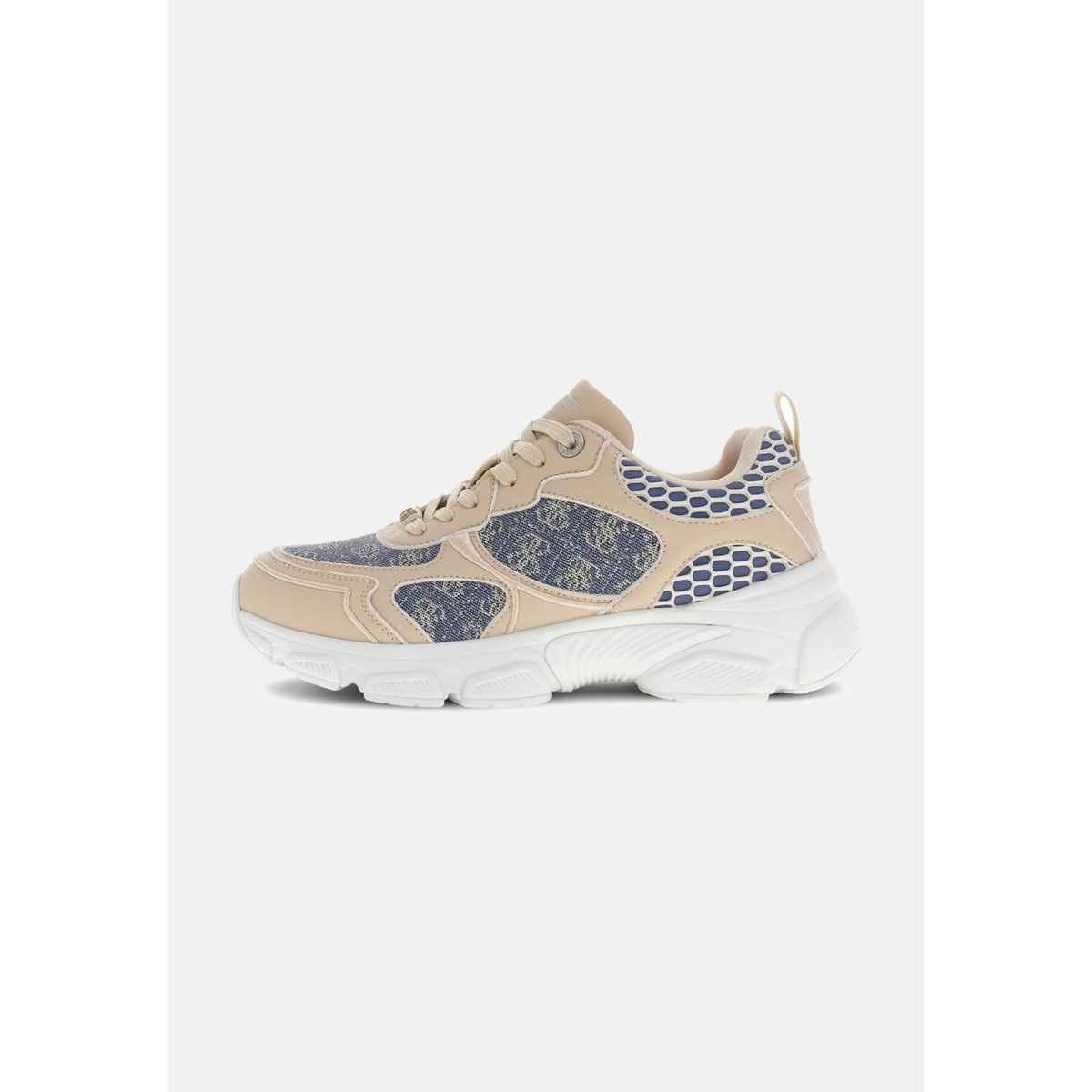 Chaussures De Course Avec Logo Indye crème, GUESS