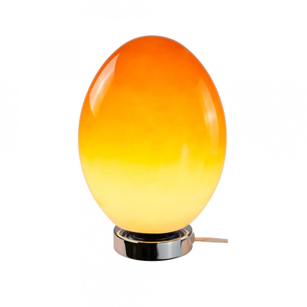Lampe à poser en verre & métal, ELARIS marron, C-CREATION