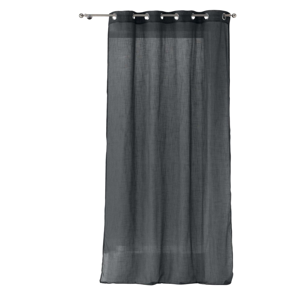 Rideau Voile effet lin Zazy anthracite, EDEN
