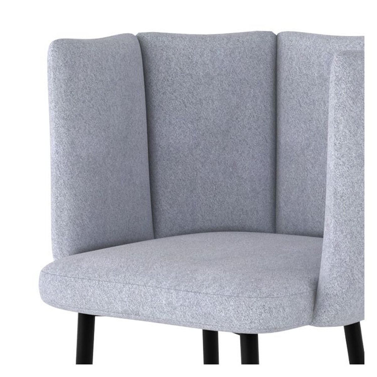 Lot de 2 chaises de bar en tissu bouclé 75 cm - ROSY gris clair, MAISON PAVANE