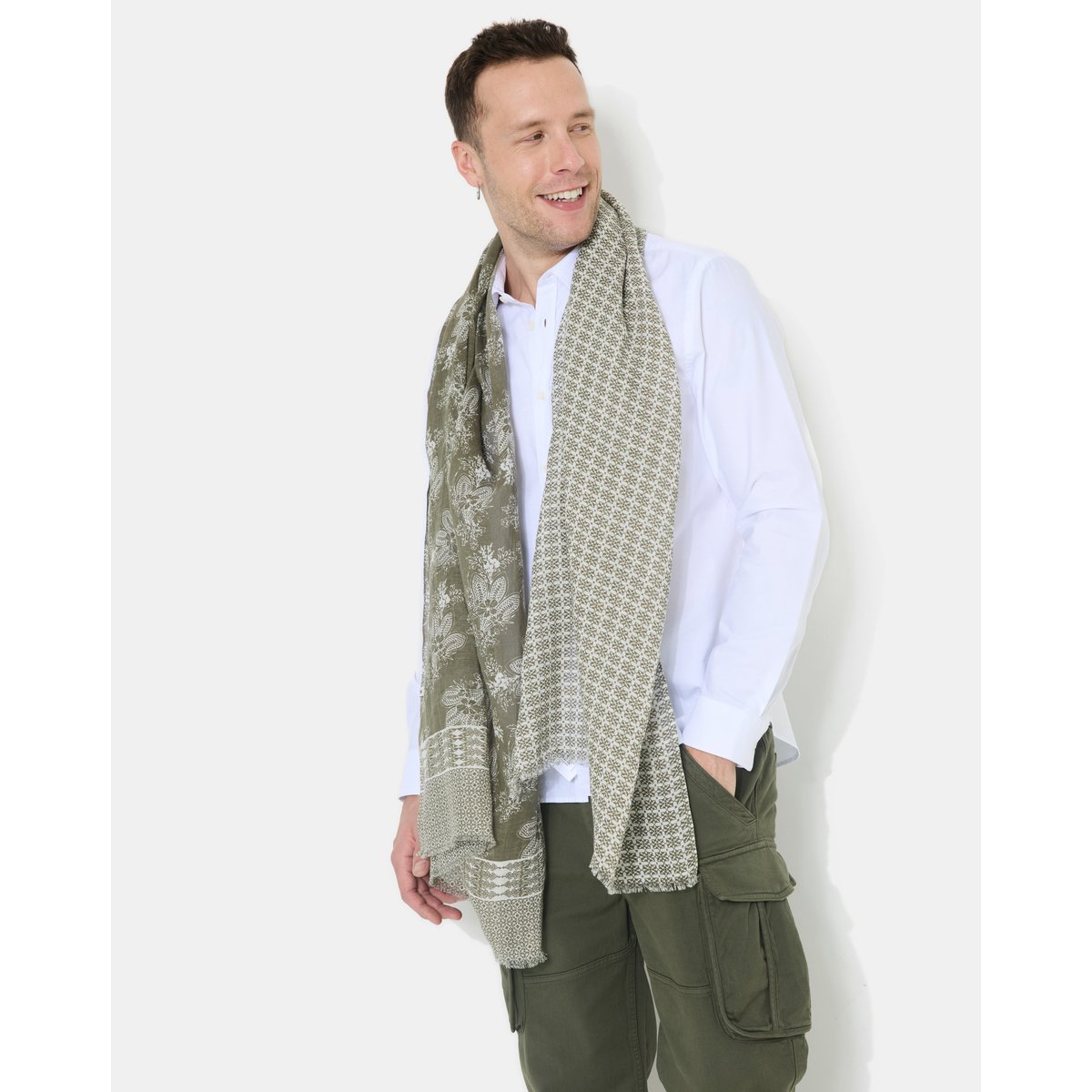 Foulard floral DAVOR vert, CHEVIGNON