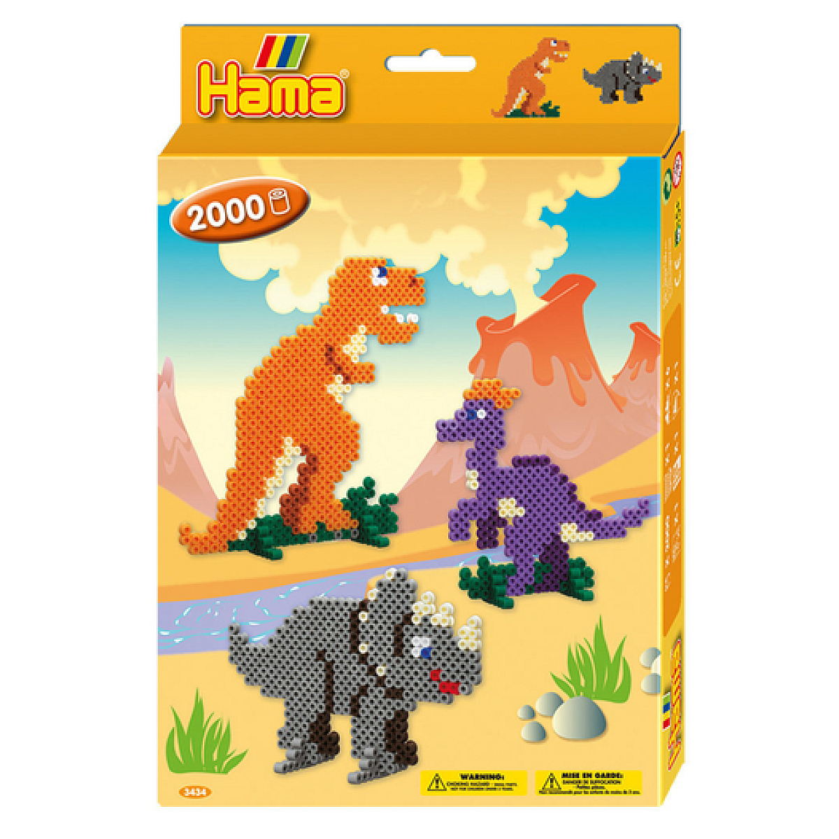 Midi Boite Petit Modele - le monde des dinosaures autres, HAMA