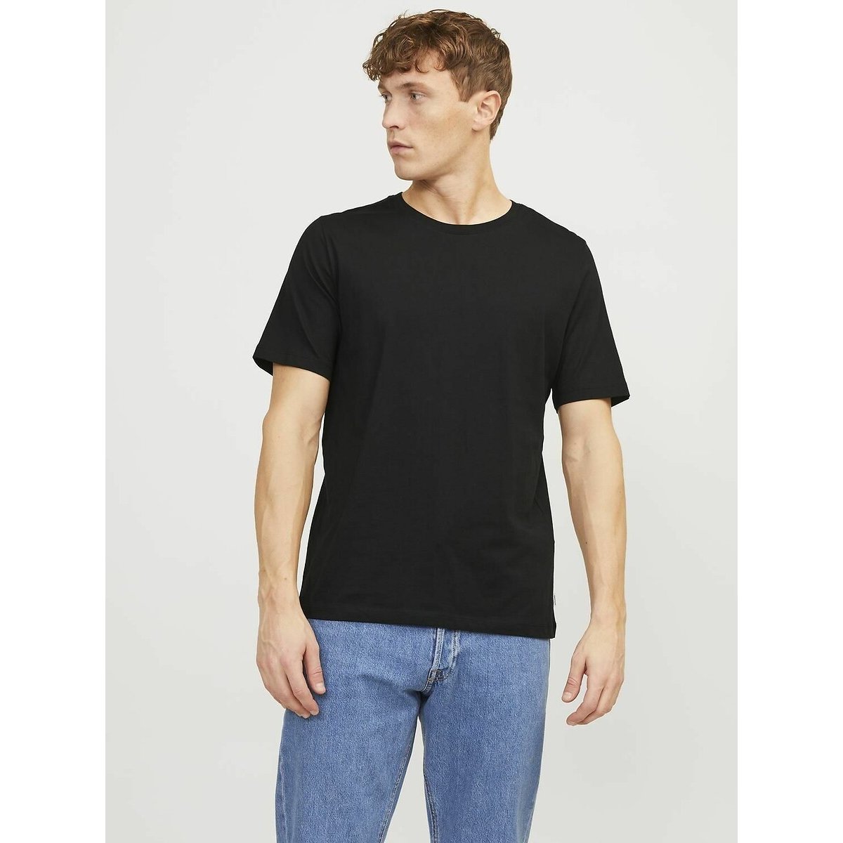 Pack de 5 t-shirts blanc+blanc+marine+marine+noir, JACK & JONES