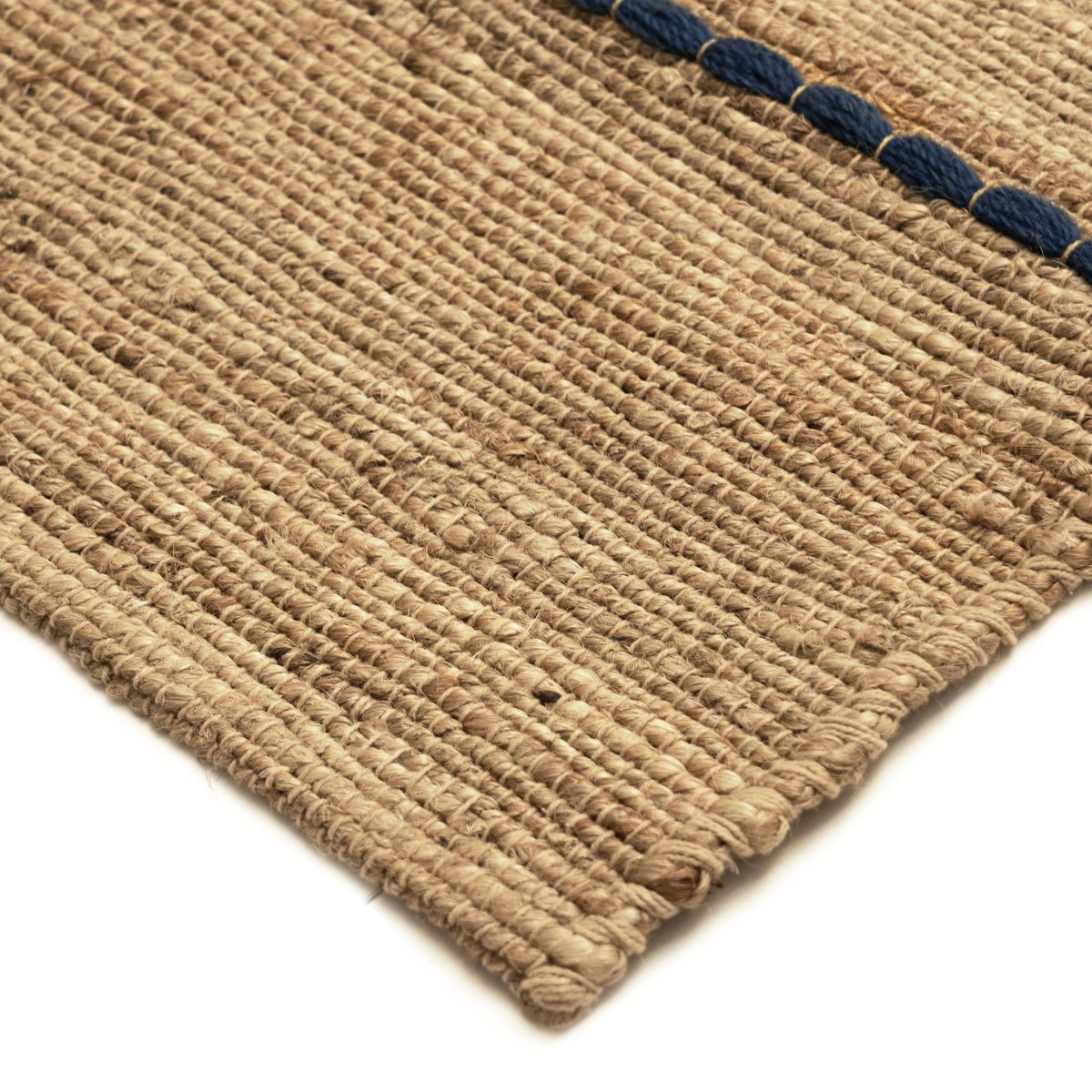 Tapis jute avec tresses en laine COLOR JUTE - style bohème multicolore, THE DECO FACTORY