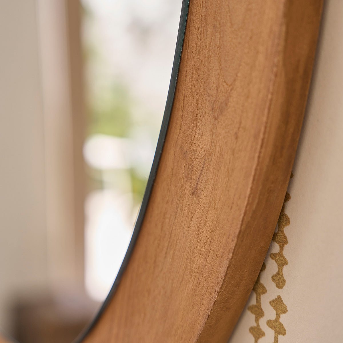 Miroir organique en teck massif 75x60 cm ADELE naturel, BERAH GETAH