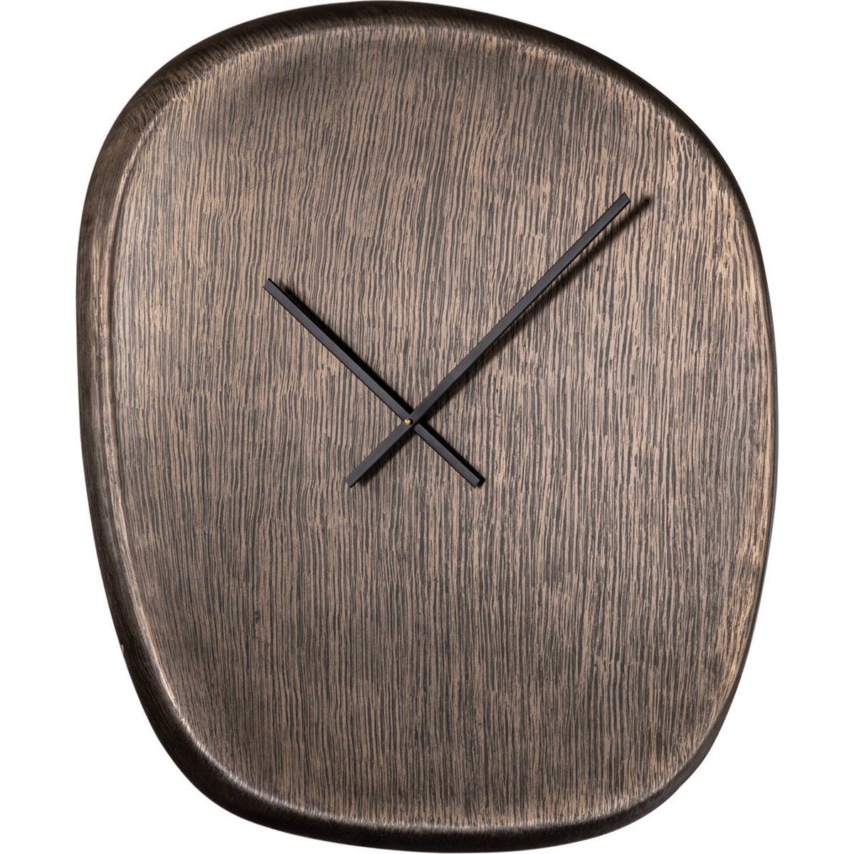 Horloge murale en fer au relief subtil bronze, RECOLLECTION