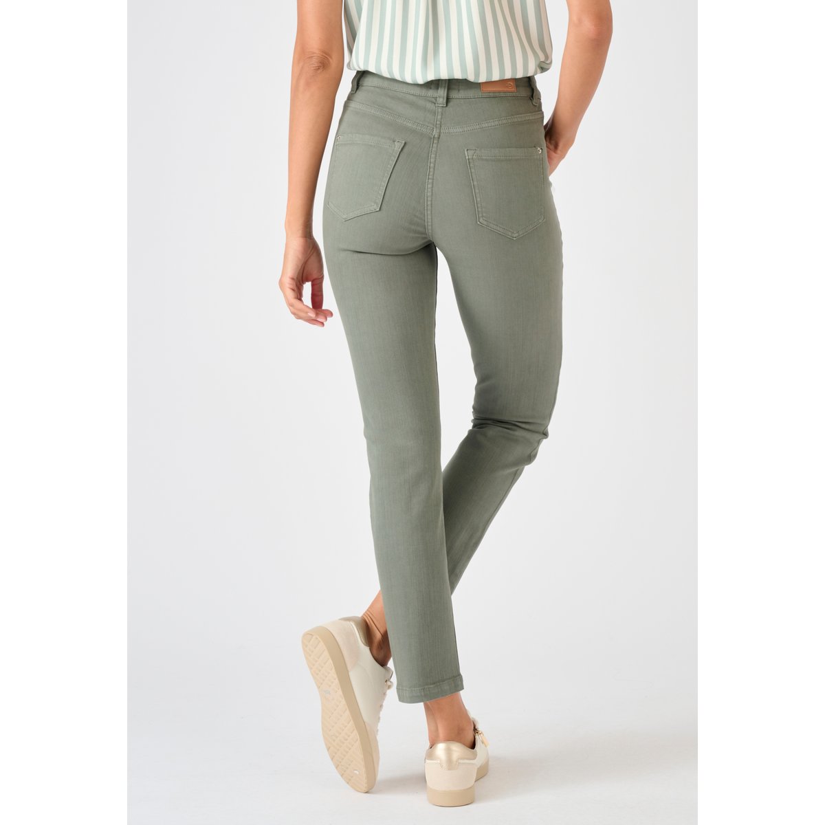 Jean slim 7/8ème Perfect Fit vert eucalyptus, DAMART
