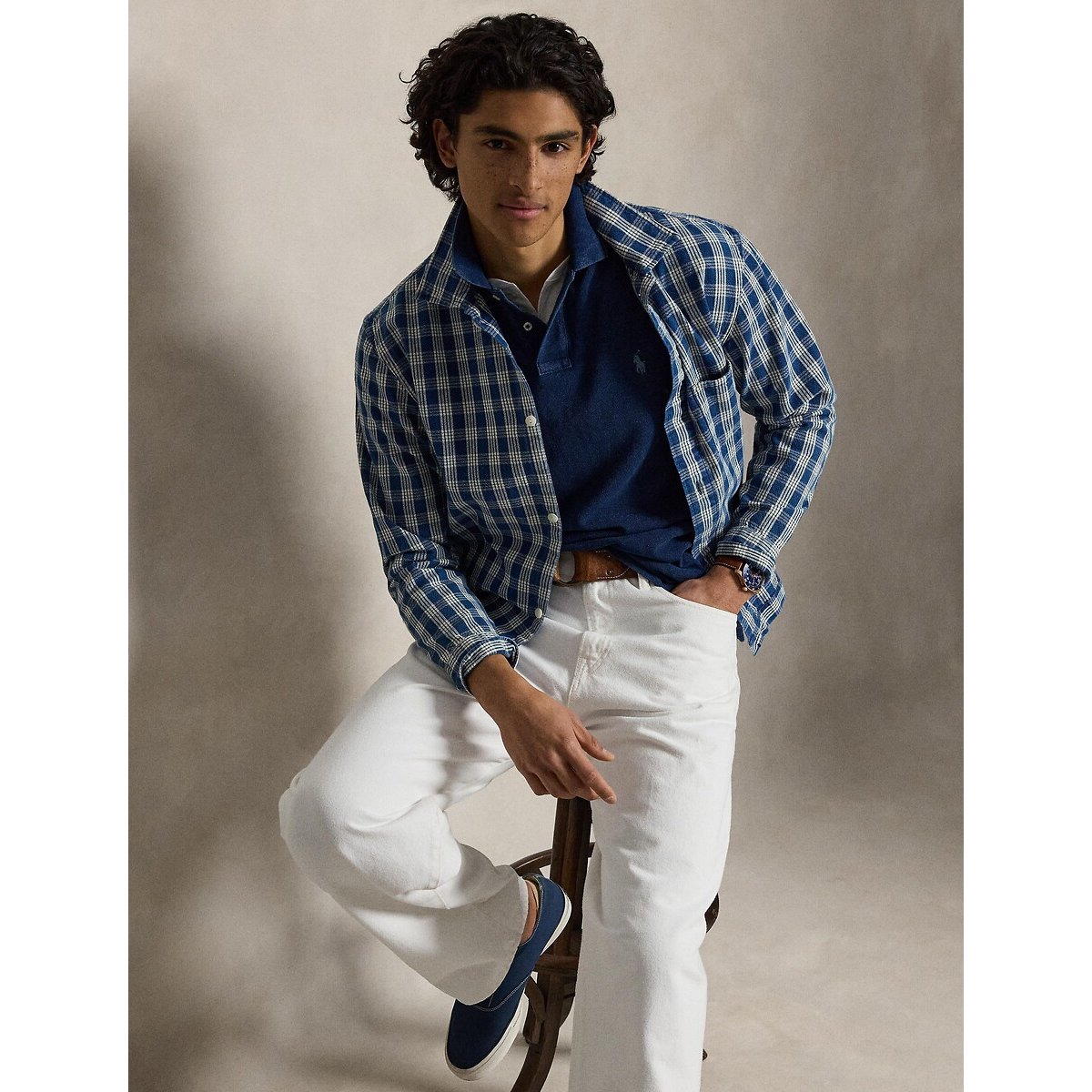 Custom Polo Shirt in Slim Fit dark indigo, POLO RALPH LAUREN