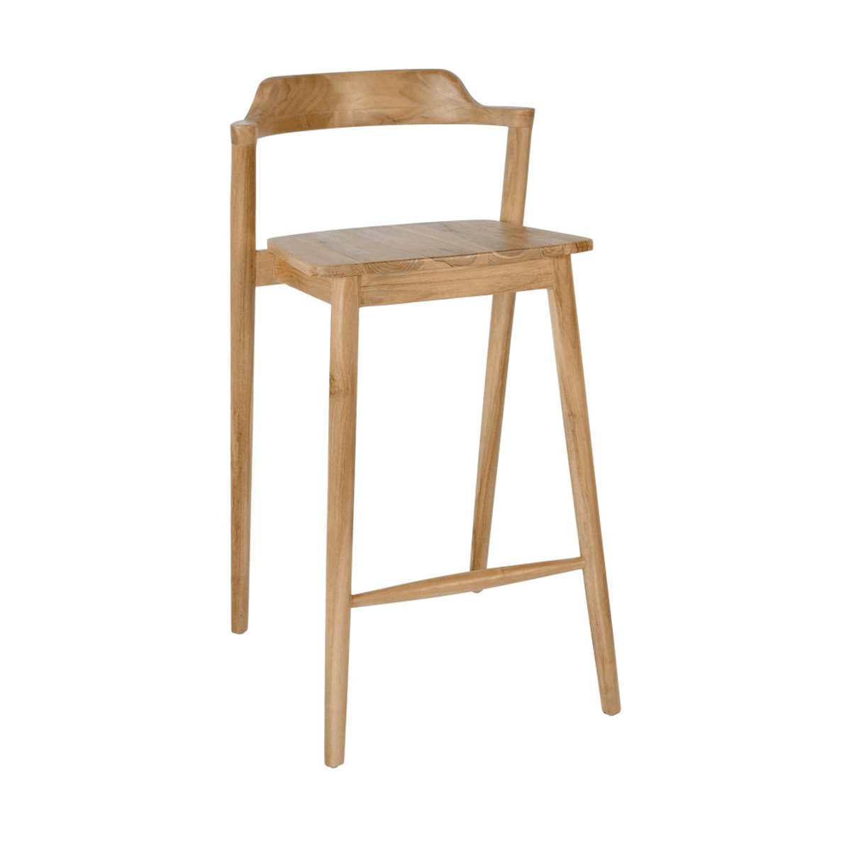 Lot de 2 chaises de bar en teck H75cm- JOKO bois, DRAWER