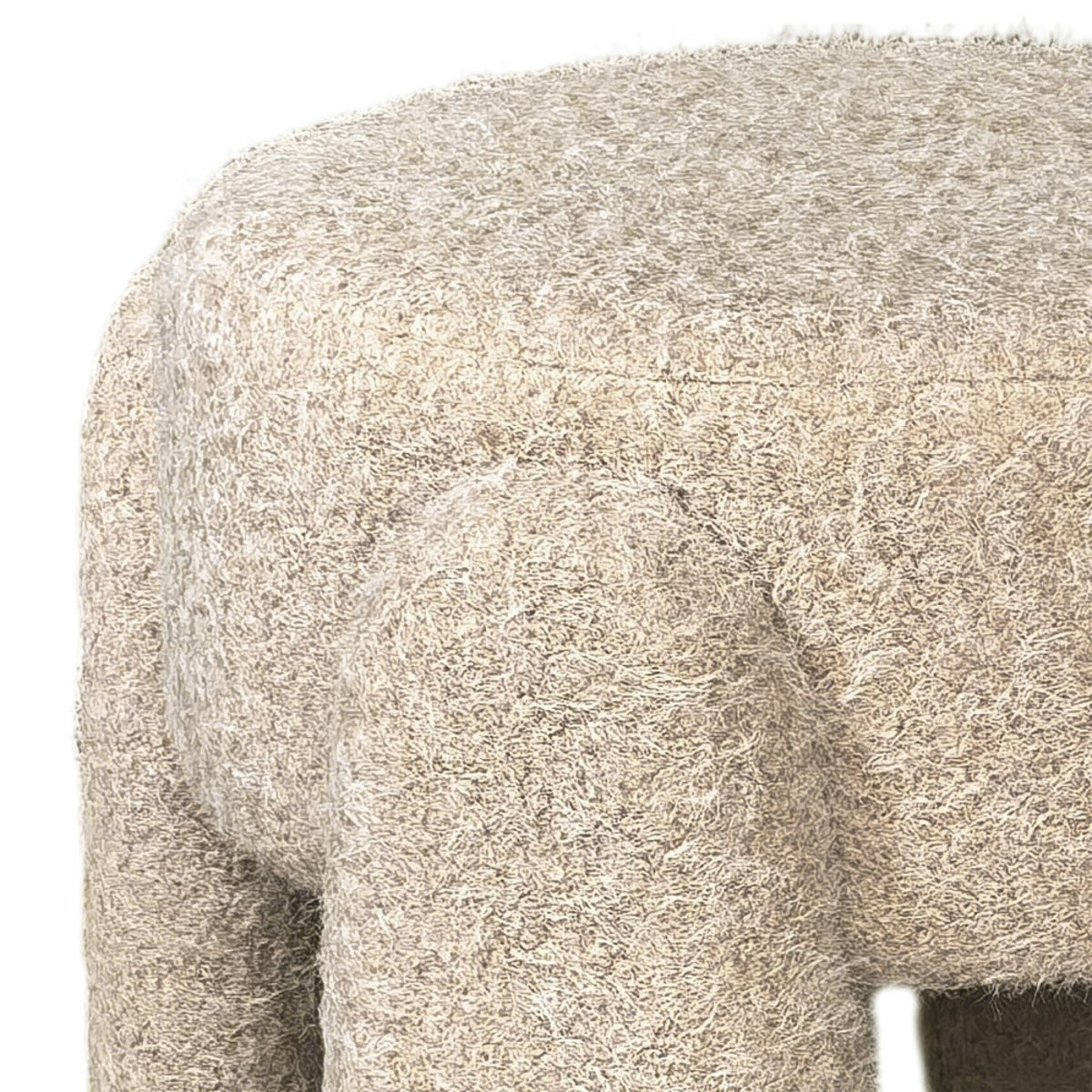 Pouf rond en tissu 45cm- NOLAN beige, DRAWER
