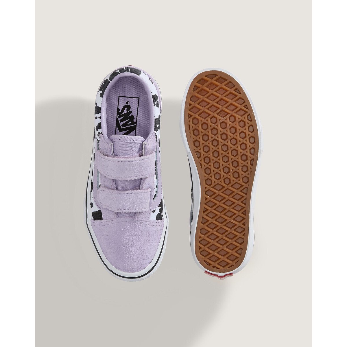 Baskets basses à scratchs, UY OLD SKOOL V noir/violet/blanc, VANS