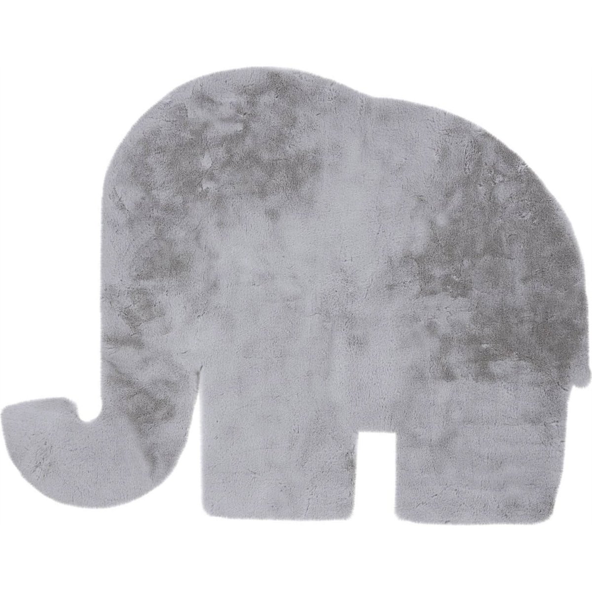Tapis enfant tufté main forme éléphant gris clair argenté, ARTE ESPINA