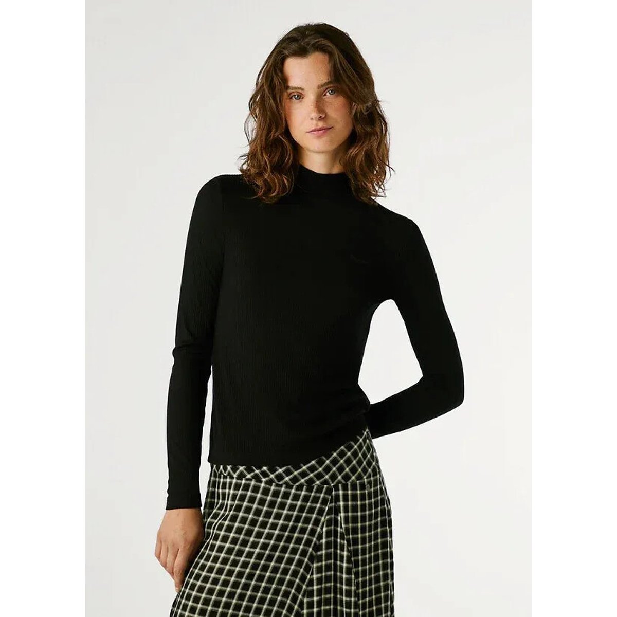 T-shirt col roulé BARBARA noir, PEPE JEANS