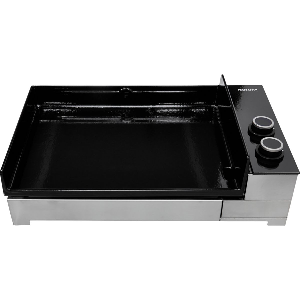 Plancha gaz Premium 60 Inox 2brûleurs à poser, 58.5x40.5 cm gris, FORGE ADOUR