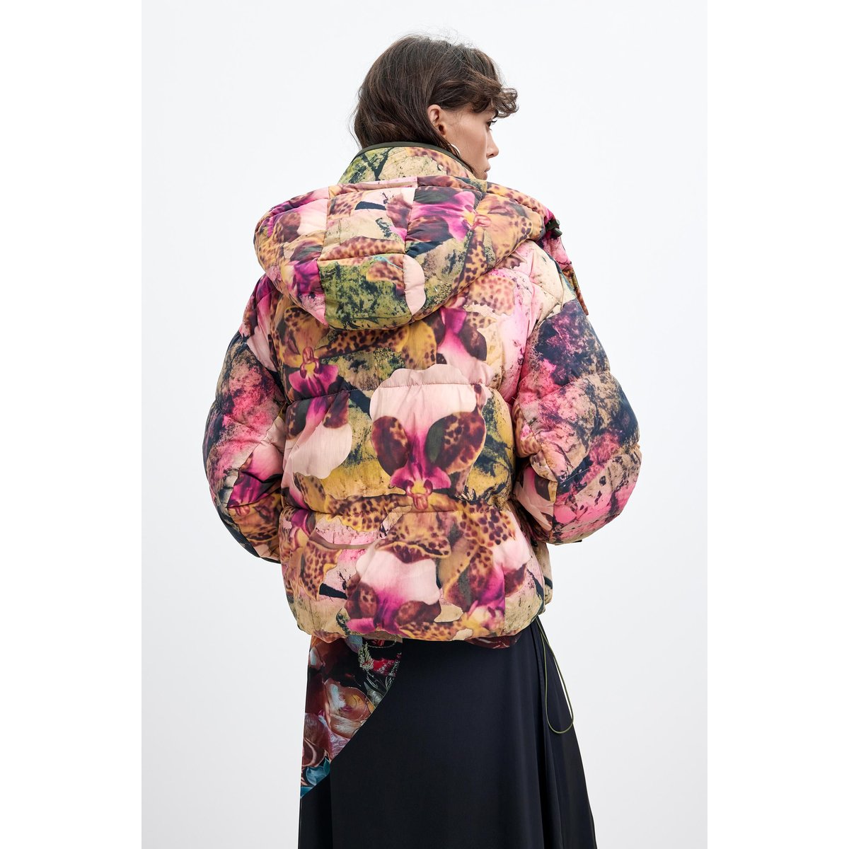 Manteau matelassé à capuche M. C. Lacroix rose, DESIGUAL