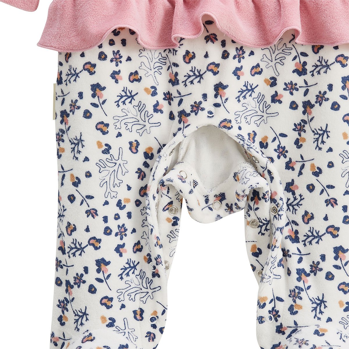 Pyjama bébé en velours Céleste rose, PETIT BEGUIN