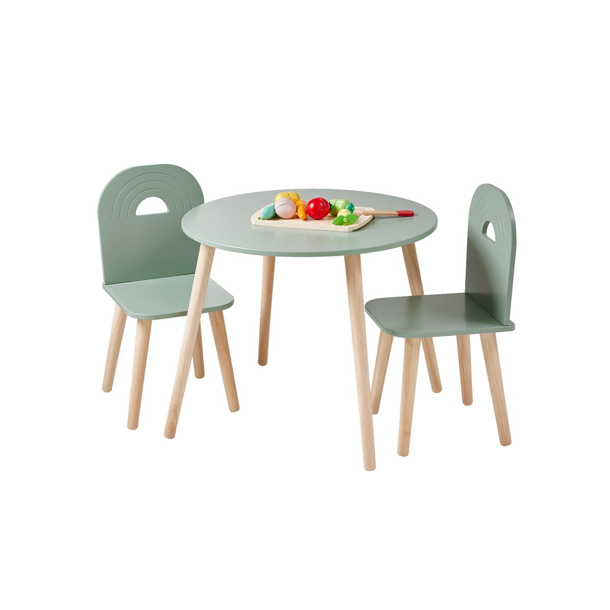 Ensemble chaises et table ARC-EN-CIEL vert sauge, VERTBAUDET