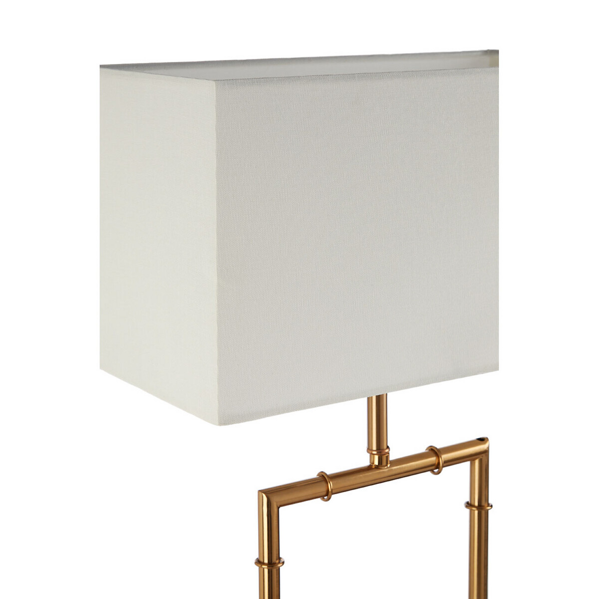 Zola Gold Wire Cutout Table Lamp with White Linen Shade gold-coloured, FIFTY FIVE SOUTH