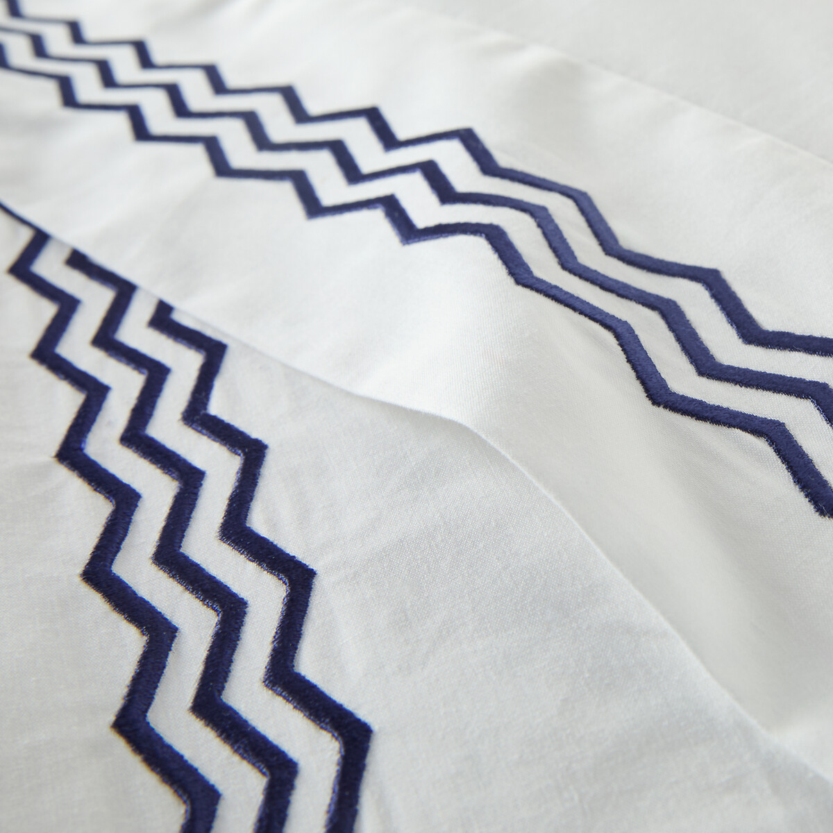 Housse de couette en percale de coton, Magda blanc, LA REDOUTE INTERIEURS