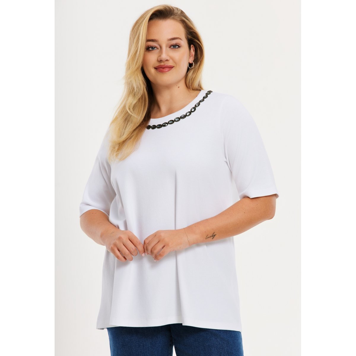 T-shirt Flare Fit blanc, YOEK