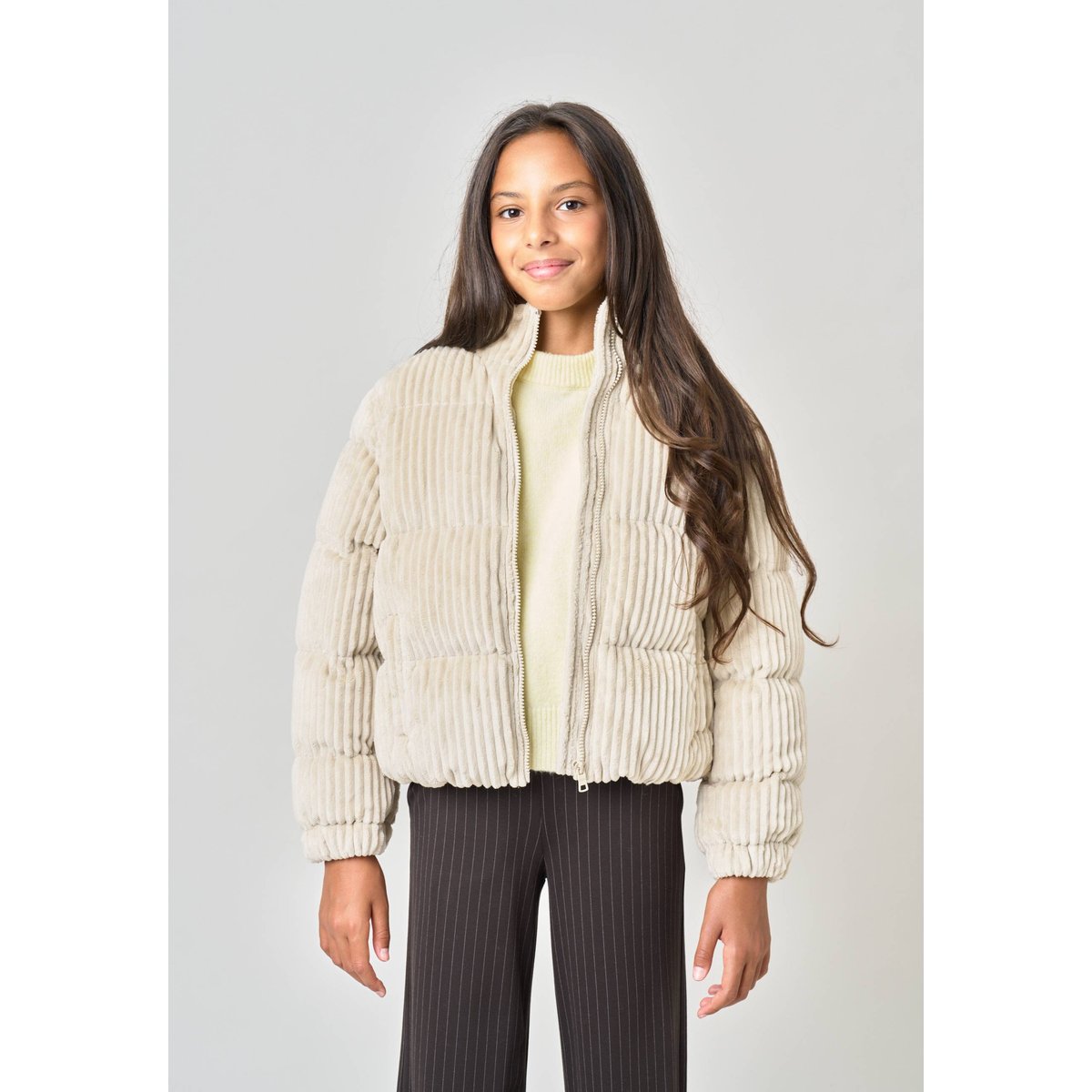 Blouson fille effet velours côtelé NOELIA cream, DEELUXE