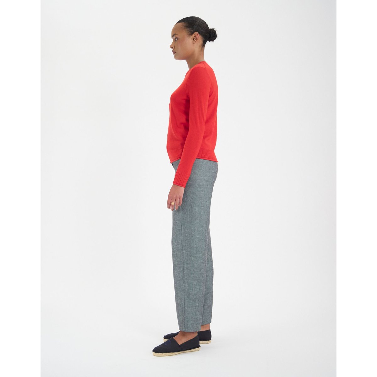 Pull Angelica en coton rouge red, INES DE LA FRESSANGE PARIS
