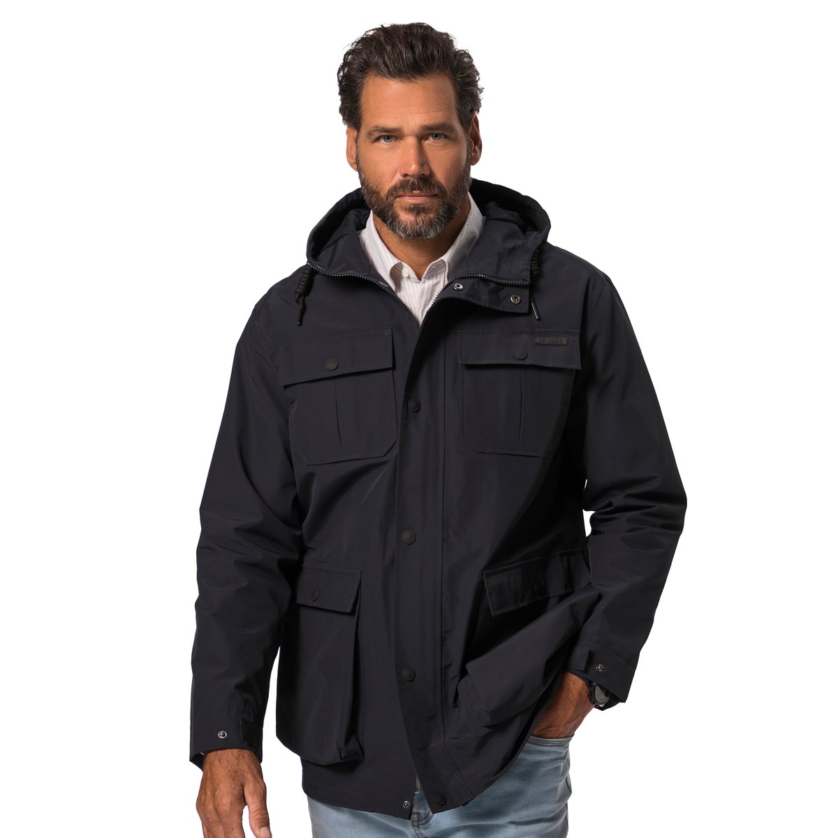 Veste de pluie imperméable bleu marine, JP1880