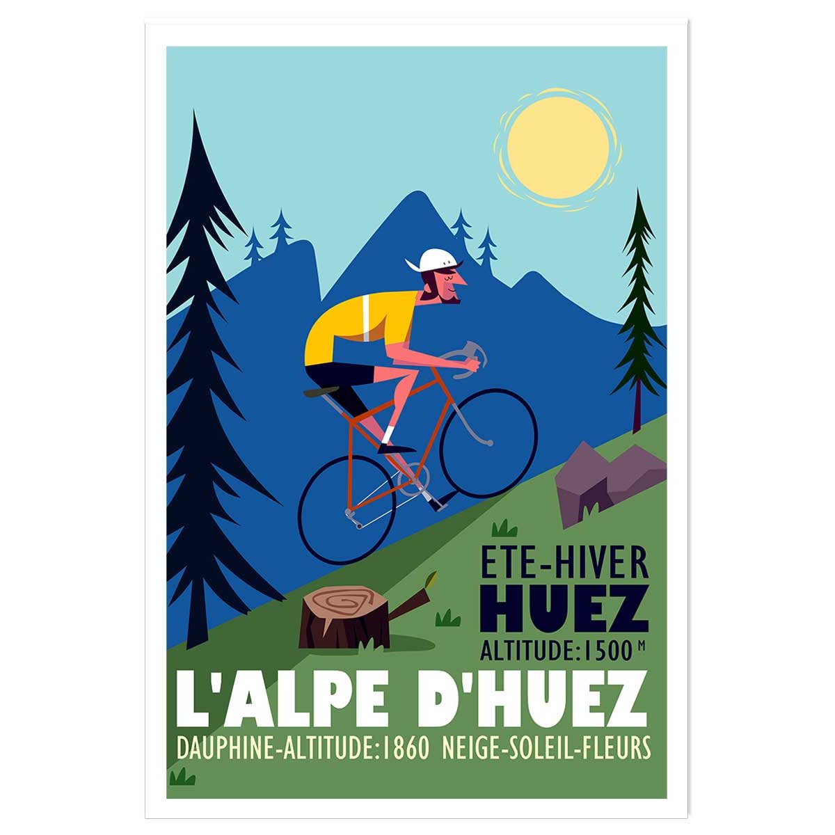 Poster de l'alpe d'huez affiche seule, HEXOA
