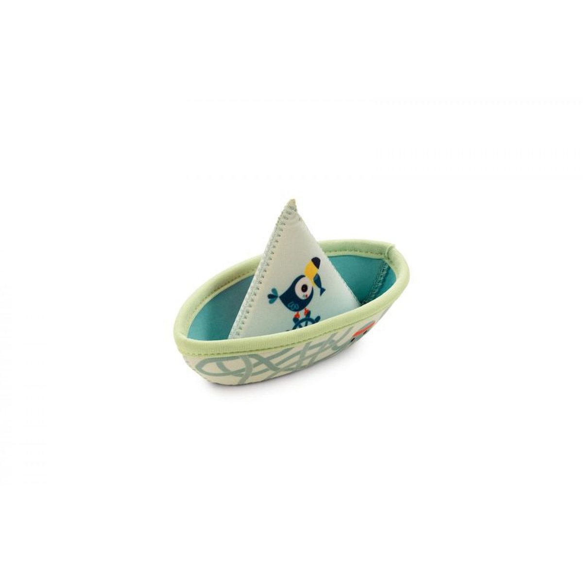 Lot de 3 jouets de bain bateau Jungle corail, bleu, vert, LILLIPUTIENS