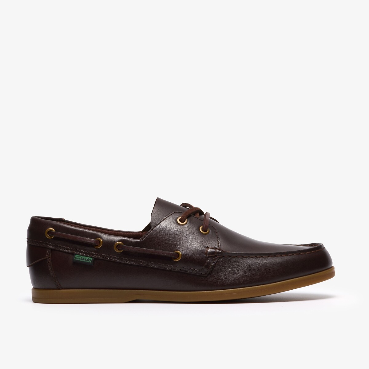 Mocassins bateau en cuir Charmouth marron, CLARKS