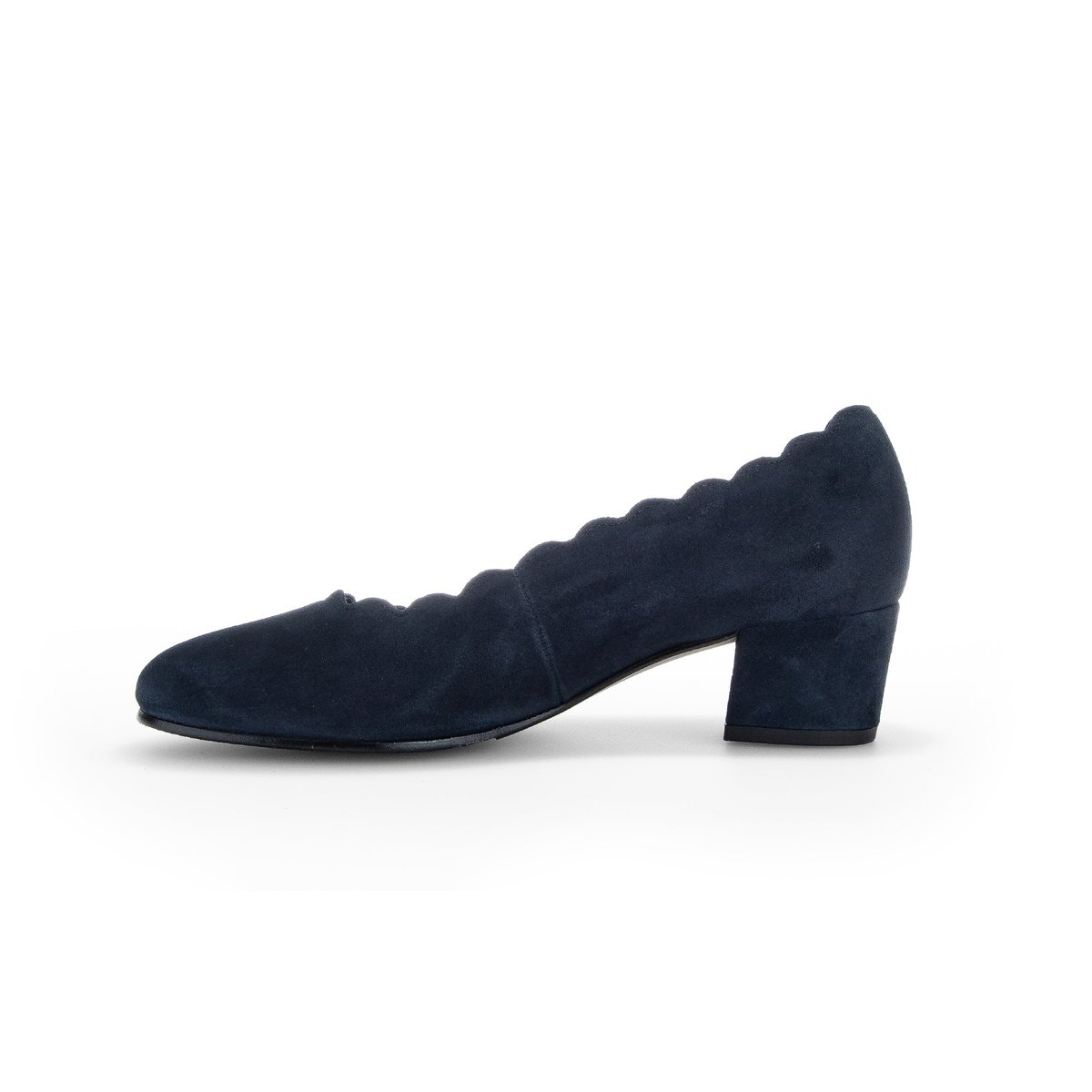 Escarpins en cuir à talon décroché bleu, GABOR