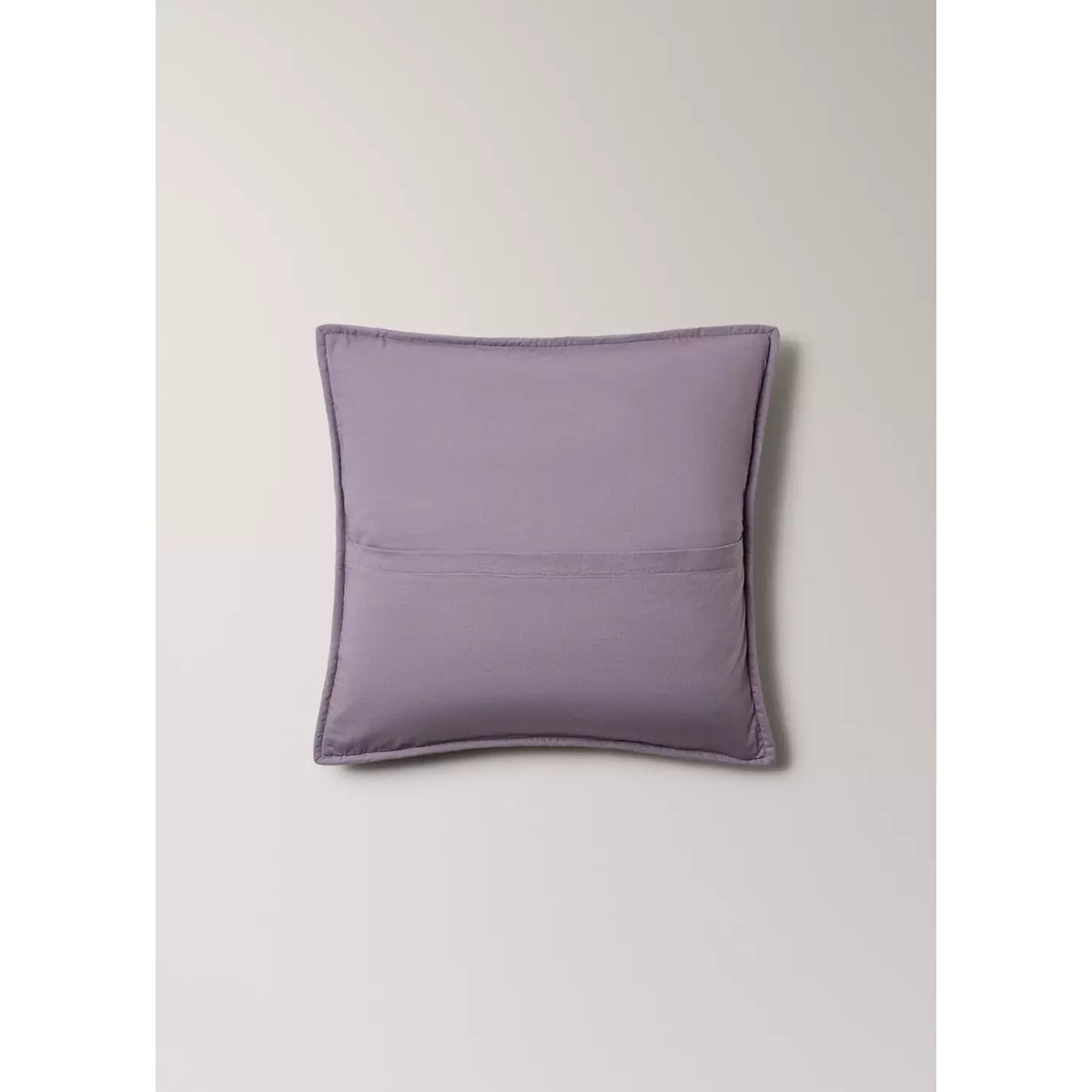 Housse de coussin lit coton surpiqûres fait main 50x50 cm lilas, MANGO HOME
