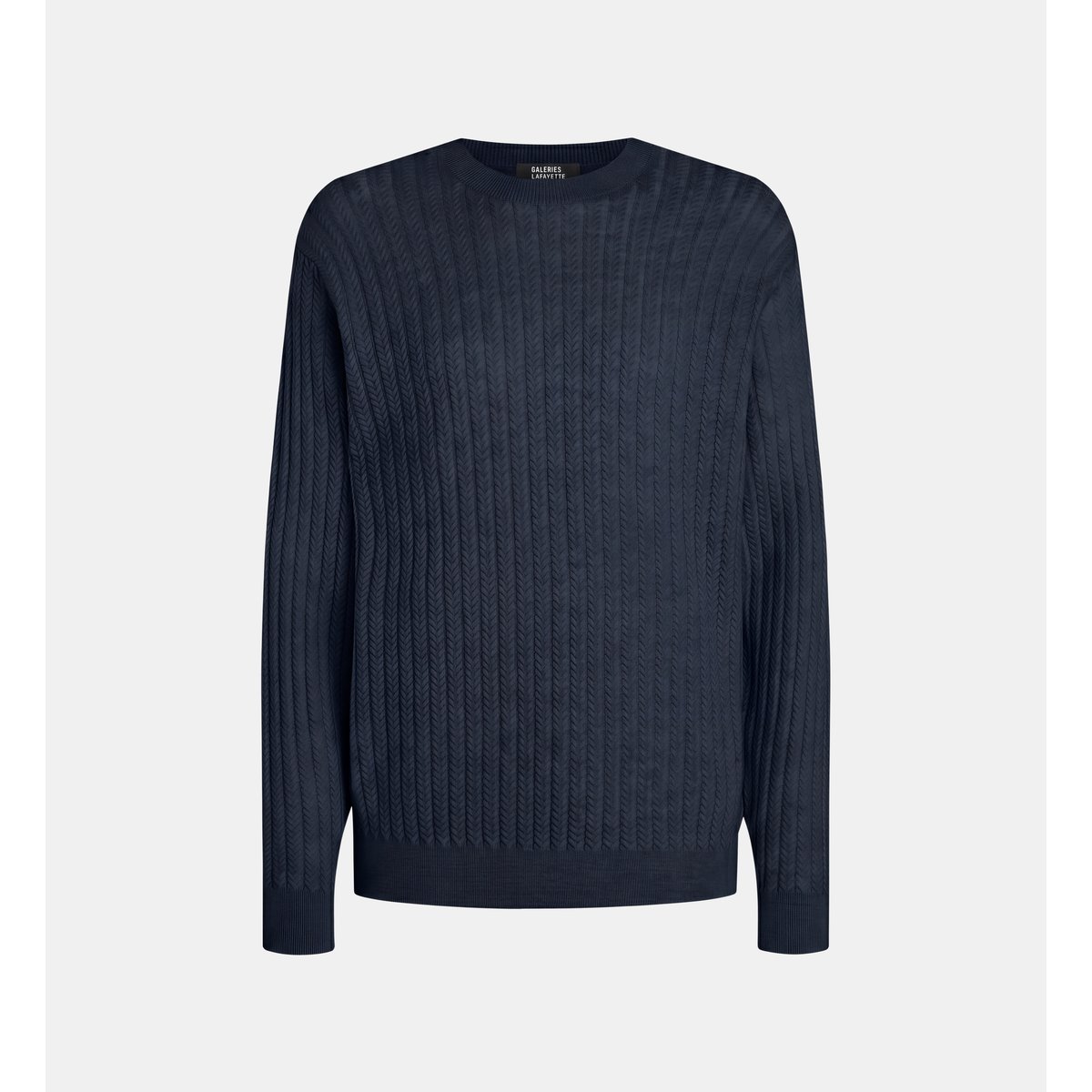 Pull sable en laine bleu marine, GALERIES LAFAYETTE